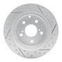 R1 06-18 Lexus Hs250H Rear Left Drilled & Slotted Geo-Carbon Rotor