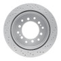 R1 01-09 Lexus Gx470 Rear Left Drilled & Slotted Geo-Carbon Rotor