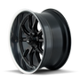 Ridler 650 18x8 / 5x114.3 BP / 0mm Offset / 83.82mm Hub Matte Black Polished Wheel