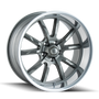 Ridler 650 17x8 / 5x120.65 BP / 0mm Offset / 83.82mm Hub Gloss Grey Polished Wheel