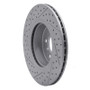 R1 11-16 BMW 528I Front Right Drilled & Slotted Geo-Carbon Rotor