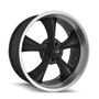 Ridler 695 18x8 / 5x120.65 BP / 0mm Offset / 83.82mm Hub Matte Black Machined Wheel