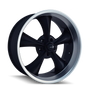 Ridler 695 18x8 / 5x120.65 BP / 0mm Offset / 83.82mm Hub Matte Black Machined Wheel