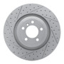 R1 07-08 BMW Alpina B7 Rear Left Drilled & Slotted Geo-Carbon Rotor