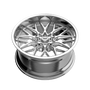 Ridler 681 22x9 / 5x127 BP / 0mm Offset / 83.82mm Hub Brushed w/ Polished Lip Wheel