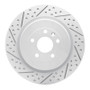 R1 13-19 Ford Explorer Rear Left Drilled & Slotted Geo-Carbon Rotor