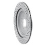 R1 13-19 Ford Explorer Rear Left Drilled & Slotted Geo-Carbon Rotor