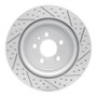 R1 13-19 Ford Explorer Rear Left Drilled & Slotted Geo-Carbon Rotor