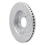 R1 10-14 Ford F-150 4WD Front Left Drilled & Slotted Geo-Carbon Rotor