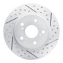 R1 08-18 Pontiac Vibe Rear Right Drilled & Slotted Geo-Carbon Rotor