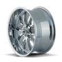Ridler 650 20x8.5 / 5x127 BP / 0mm Offset / 83.82mm Hub Chrome Wheel