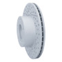 R1 06-13 BMW 128I Front Left Drilled & Slotted Geo-Carbon Rotor