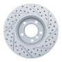 R1 06-13 BMW 128I Front Left Drilled & Slotted Geo-Carbon Rotor