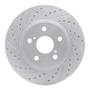 R1 02-15 Lexus Is250 Front Left Drilled & Slotted Geo-Carbon Rotor