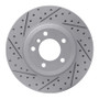 R1 01-08 BMW 330I Front Right Drilled & Slotted Geo-Carbon Rotor
