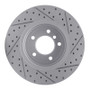 R1 01-08 BMW 330I Front Right Drilled & Slotted Geo-Carbon Rotor