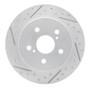 R1 15-26 Lexus Nx300H Rear Left Drilled & Slotted Geo-Carbon Rotor