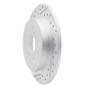R1 15-26 Lexus Nx300H Rear Left Drilled & Slotted Geo-Carbon Rotor