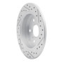 R1 15-26 Lexus Nx300H Rear Left Drilled & Slotted Geo-Carbon Rotor