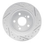R1 15-26 Lexus Nx300H Rear Left Drilled & Slotted Geo-Carbon Rotor
