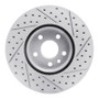 R1 07-18 Land Rover Range Rover Evoque Front Left Drilled & Slotted Geo-Carbon Rotor