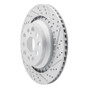 R1 07-17 Lexus Ls600H Right Rear Drilled & Slotted Geo-Carbon Rotor