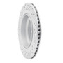 R1 07-17 Lexus Ls600H Right Rear Drilled & Slotted Geo-Carbon Rotor