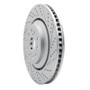 R1 07-23 Lexus Ls500 Right Front Drilled & Slotted Geo-Carbon Rotor