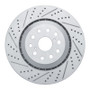 R1 07-23 Lexus Ls460 Left Front Drilled & Slotted Geo-Carbon Rotor