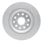 R1 07-17 Lexus Ls460 Rear Right Drilled & Slotted Geo-Carbon Rotor