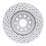 R1 07-23 Lexus Ls460 Front Right Drilled & Slotted Geo-Carbon Rotor
