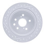 R1 06-15 Lexus Is250 Rear Right Drilled & Slotted Geo-Carbon Rotor