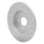 R1 04-13 Volvo C70 Rear Right Drilled & Slotted Geo-Carbon Rotor