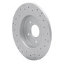 R1 04-13 Volvo V50 Rear Left Drilled & Slotted Geo-Carbon Rotor
