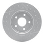 R1 04-13 Volvo V50 Rear Left Drilled & Slotted Geo-Carbon Rotor