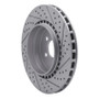 R1 04-07 Volvo S60 Rear Left Drilled & Slotted Geo-Carbon Rotor