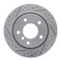 R1 96-05 BMW 323I Rear Left Drilled & Slotted Geo-Carbon Rotor
