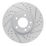 R1 11-18 Porsche Cayenne Left Front Drilled & Slotted Geo-Carbon Rotor