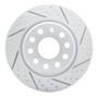 R1 05-18 Audi Q3 Rear Right Drilled & Slotted Geo-Carbon Rotor