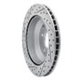R1 03-18 Audi Q7 Rear Right Drilled & Slotted Geo-Carbon Rotor