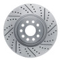 R1 12-25 Audi A3 Quattro Front Right Drilled & Slotted Geo-Carbon Rotor