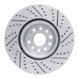 R1 12-25 Audi Q3 Front Left Drilled & Slotted Geo-Carbon Rotor