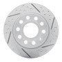 R1 10-19 Audi A3 Rear Right Drilled & Slotted Geo-Carbon Rotor