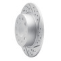 R1 10-19 Audi A3 Rear Right Drilled & Slotted Geo-Carbon Rotor