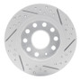 R1 10-19 Audi A3 Rear Left Drilled & Slotted Geo-Carbon Rotor