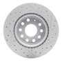 R1 05-15 Volkswagen Bora (Mexico) Front Left Drilled & Slotted Geo-Carbon Rotor