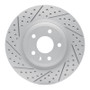 R1 11-19 Ford Taurus Sho Front Left Drilled & Slotted Geo-Carbon Rotor