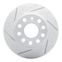 R1 05-13 Audi A3 Rear Left Drilled & Slotted Geo-Carbon Rotor