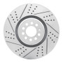 R1 04-06 Audi Tt Quattro Left Front Drilled & Slotted Geo-Carbon Rotor