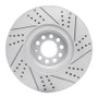 R1 04-06 Audi Tt Quattro Left Front Drilled & Slotted Geo-Carbon Rotor